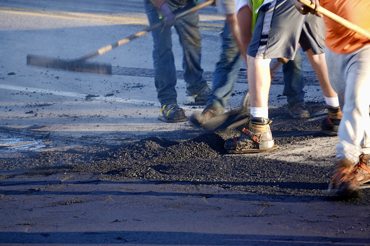 Pavimentación de vía